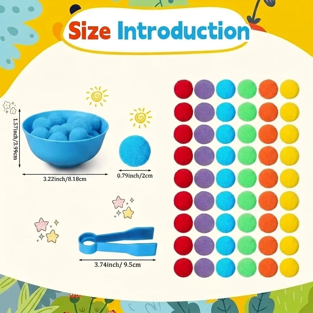 Rainbow Sorting Counting Bowls Set 6