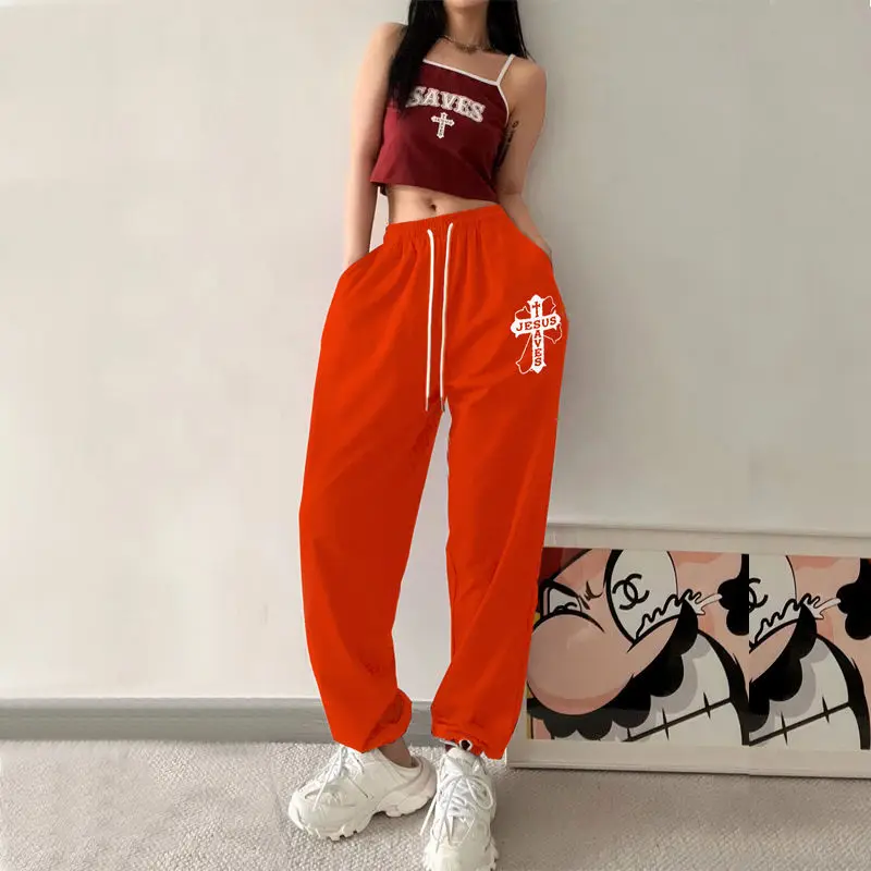 2 Piece Women Clothes Harajuku Hip Hop Pant Sets Streetwear Fashion Casual Loose Sports Joggers Short Vest Trouser Tracksuit Set
