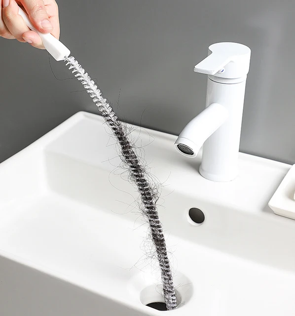 1/2pcs Super lungo Tubo Spazzola di Draga Bagno Capelli Fogna Lavello Spazzola di Pulizia Flessibile Pulitore di Scarico Stucco Tappo Foro Strumento di Rimozione 2