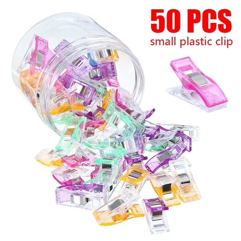25Pcs Multipurpose Sewing Clips Colorful Binding Plastic Clip Craft Quilting for Axe Powerful New Patchwork Positioning Shirt sewing clips garment clips plastic clips clothes clips