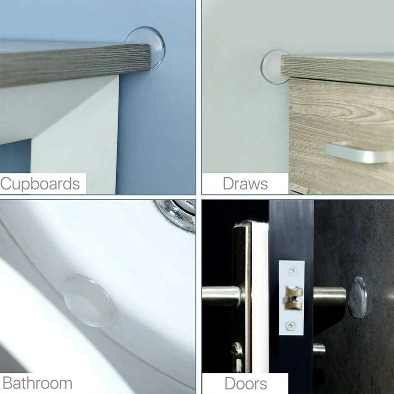 6PCS Silicone Door Knob Protector Wall Shield