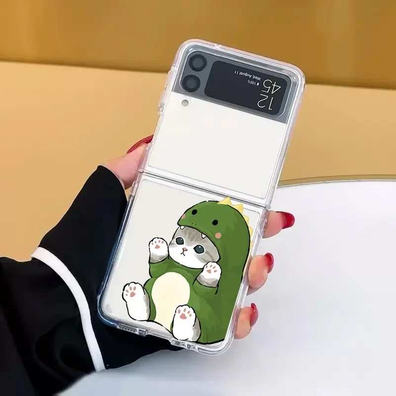 Cute Cat Couple Transparent Paired Phone Case