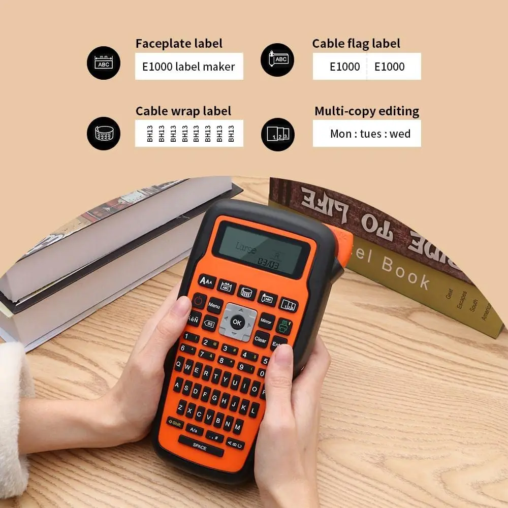Industrial Label Maker Printer with QWERTY Keyboard & Symbol Functionality