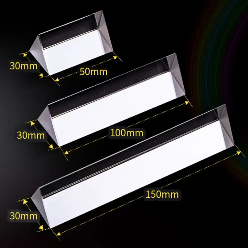 Crystal Physical Optics Prism Optical Glass Prism Design Rainbow Triangular Prism Seven Colors Seven Color Triprism Students