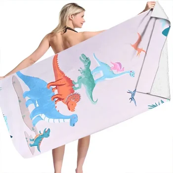 Dinosaur Series  Beach Towel Microfiber Bath Towels Yoga Mat Sport Swimming Towels Absorbent Bath Towel For Girl Kids Gifts