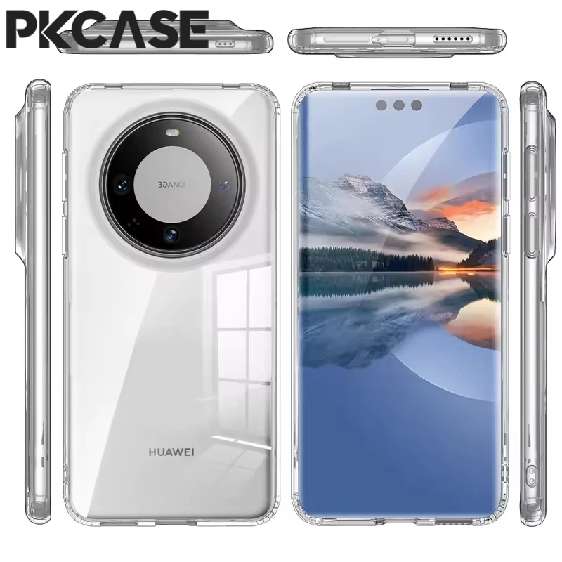 PKCASE Ice Crystal Clear Armor Case - Matte Black Transparent Cover