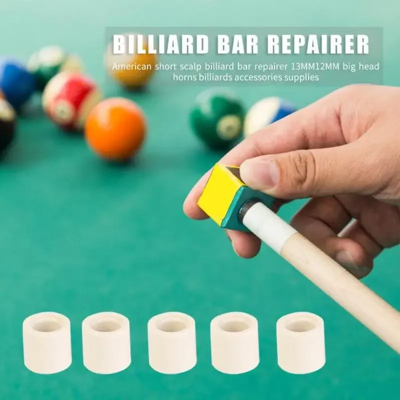 White ABS Billiards Snooker Ferrules for Pool Cue Repair