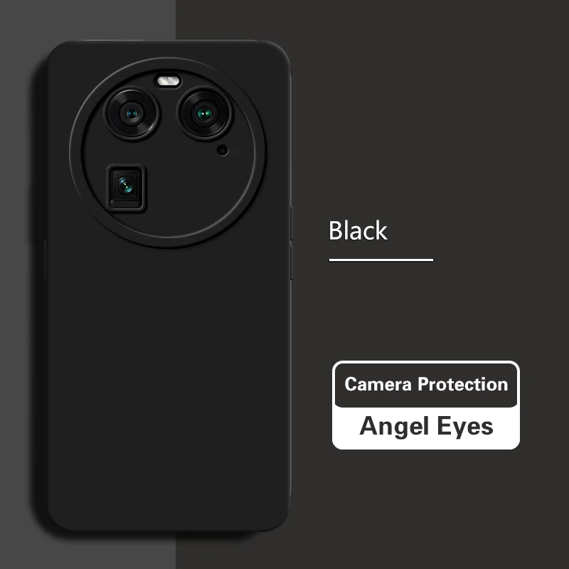 High-Quality Liquid Silicone Phone Case with Camera Protection and Angel Eyes Design