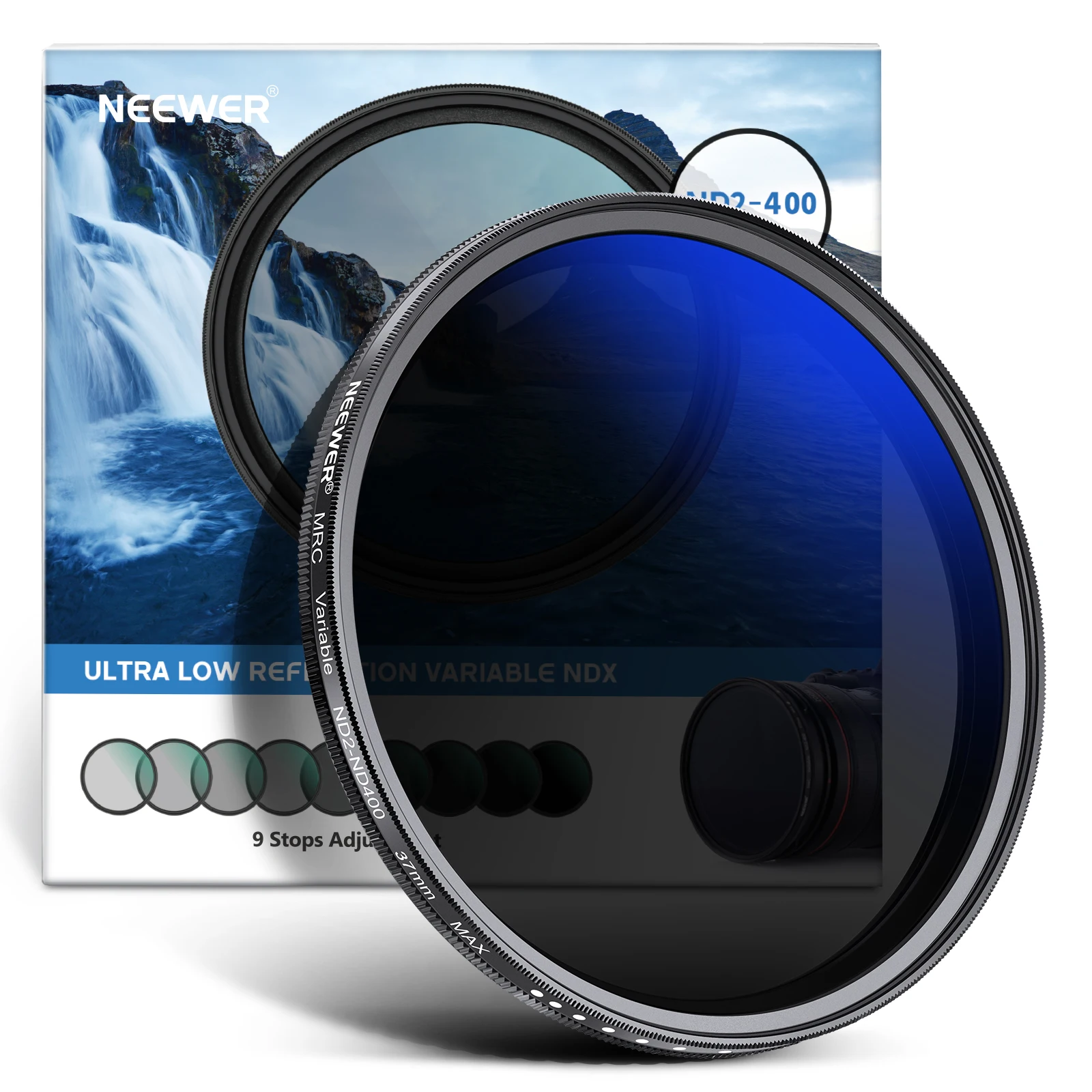 MRC Variable ND Filter ND2-ND400, Neutral Density Adjustable ND Filter Multi Lay