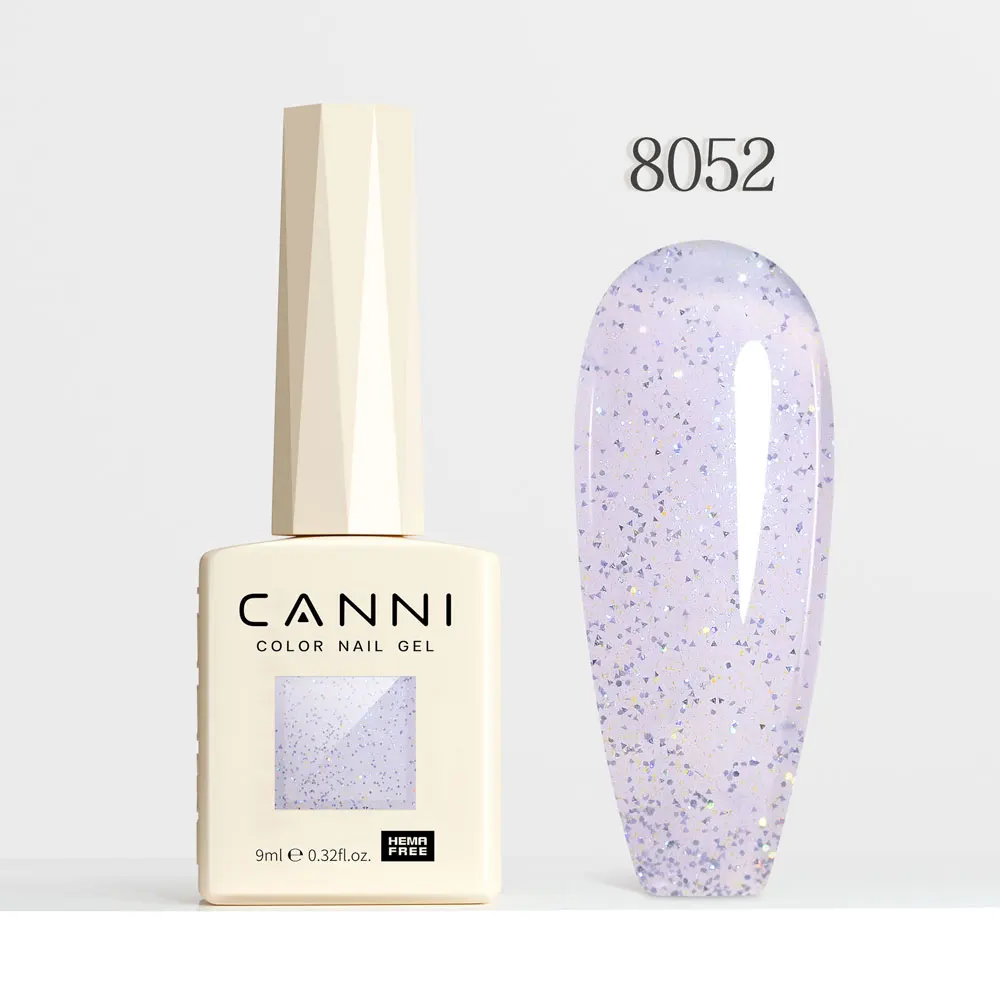 CANNI Super Glossy Glitter Cat Eye Nail Gel Polish - Hema Free Diamond Top Coat, Semi-Permanent UV LED Varnish