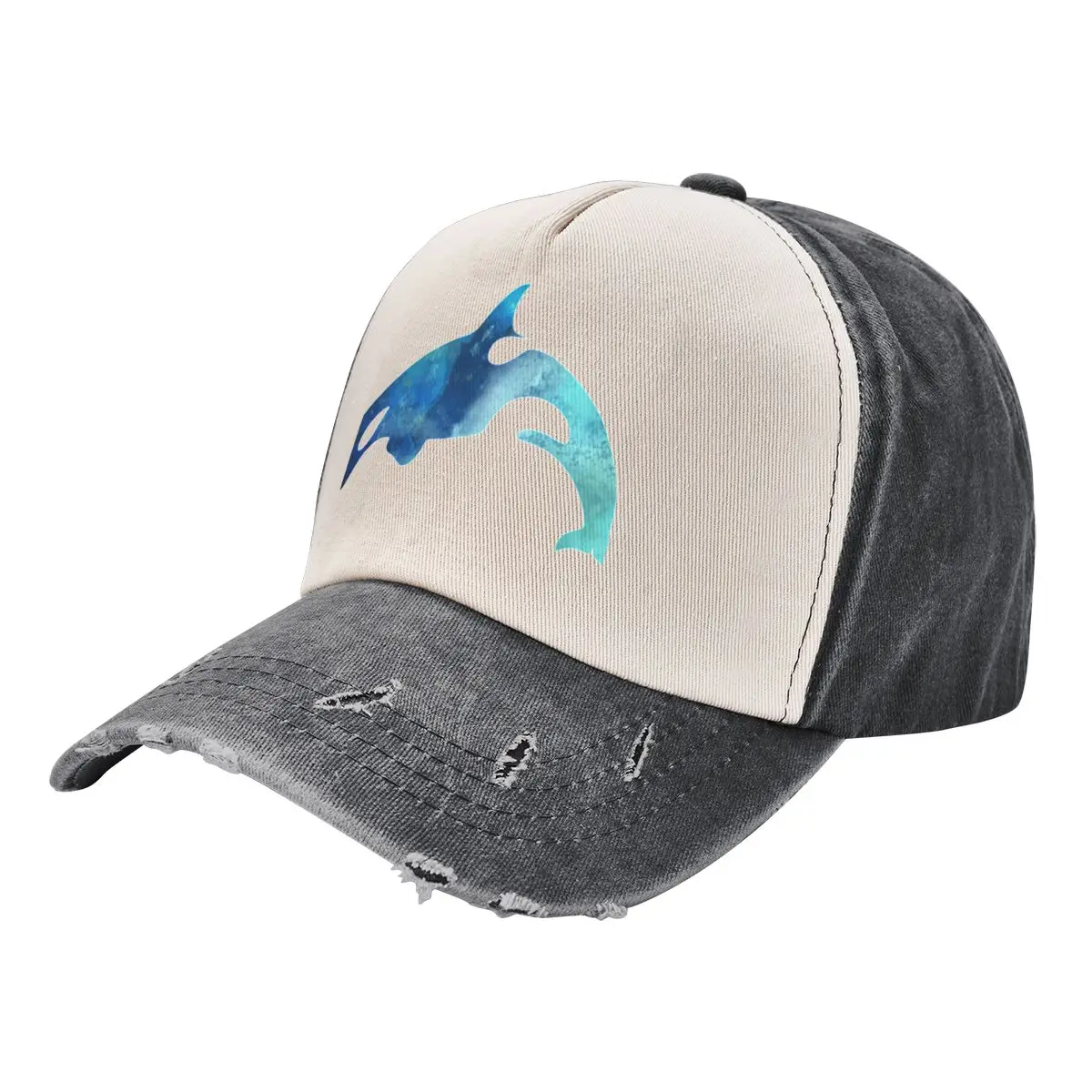 

Orca Killer Whale blue watercolour Silhouette Artwork Baseball Cap sun hat Hat Beach Hat Man For The Sun Men's Caps Women's