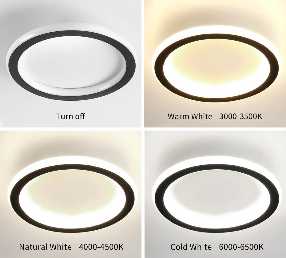 Luzes de Teto Formas Moderna Luminária Superfície Montado 110v 220v Controle Remoto Lâmpada Sala Estar Quarto Cozinha 4 Led 8 Home & Garden