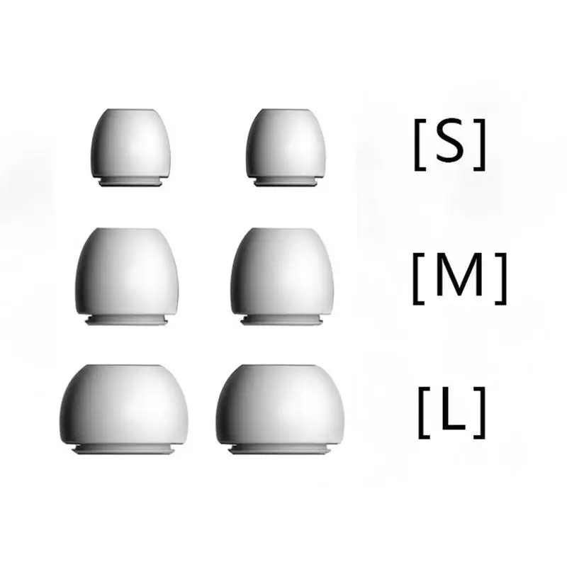 3 pary silikonowych końcówki słuchawek dousznych wymiennych kompatybilnych z jabłkami Air-strąki Pro redukujące hałas w nauszkach dousznych