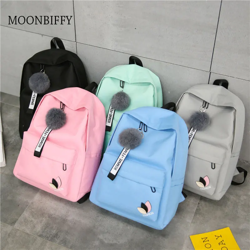 

Women Backpack 2022 Brand Designer Simple Fashion Light Cheap Small Canvas Schoolbag Middle School Student Couple Backpack