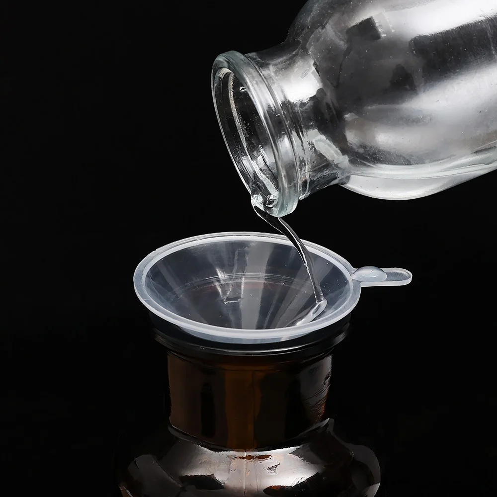 50-2Pcs Mini Funnel 3/5cm Transparent Liquid Oil Funnel Small Mouth School Laboratory Experimental Supplies Kitchen Tools