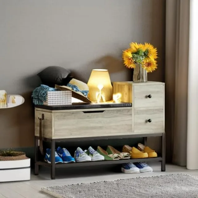 Entryway Shoe Storage Bench 6