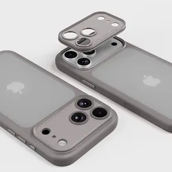Intelligent AI Camera Protector Detachable Matte Clear Phone Case - iPhone 17 Pro (GRAY)