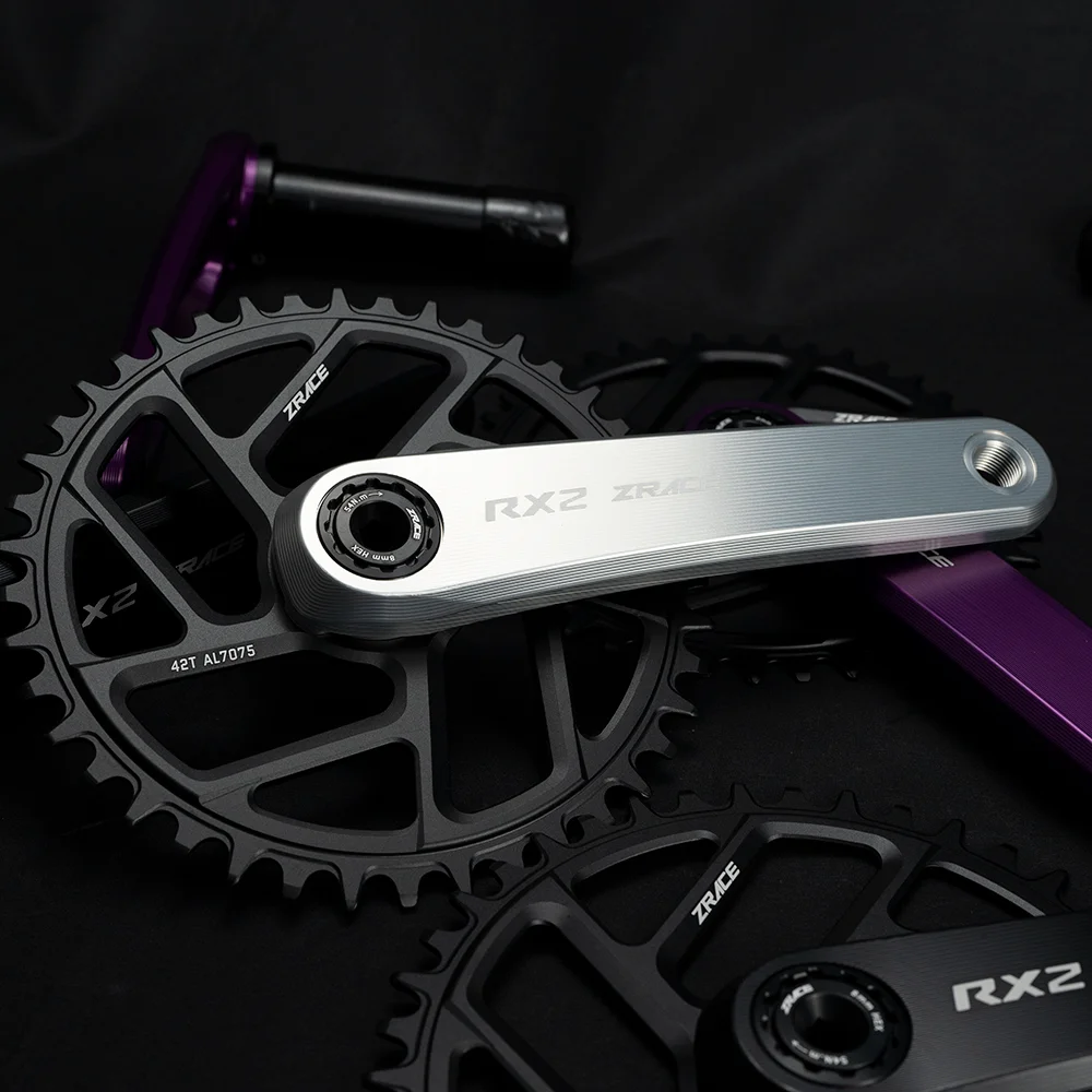 ZRACE RX2 Rennrad-/Gravel-Kurbelgarnitur, Hochpräzise CNC-Bearbeitung, Ultrastarker Alu-Achse, 165/170, 53-39/52-36/50-34/40/42/44T – Detail 4