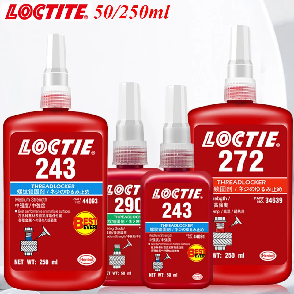 充実の品 LOCTITE ロックタイト <br>ねじ部品用嫌気性接着剤 <br>中強度 中粘度 耐油 耐熱 10ml