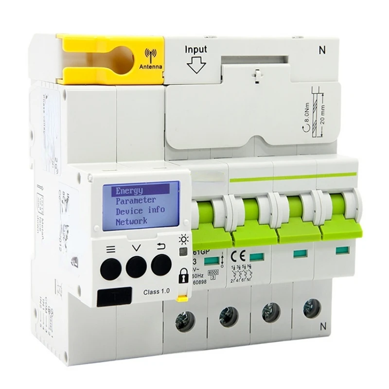 

Energy meter 3 phase 80a din rail wifi circuit breaker for smarts homes