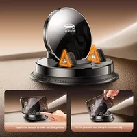 Electric Auto Scal Car Mobile Phone Holder Car Mount Cell Phone Holder Support For Car,360° Rotatable Dashboard With TouchButton - Image 3