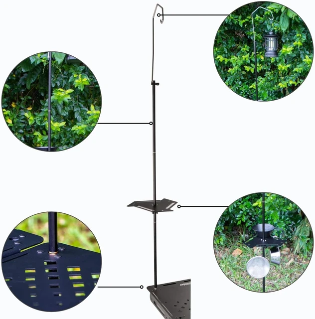 SoloWilder BlackBee Camping Lamp Rack Aluminum Hanging Lantern Holder  Detachable Lightweight Stand - AliExpress