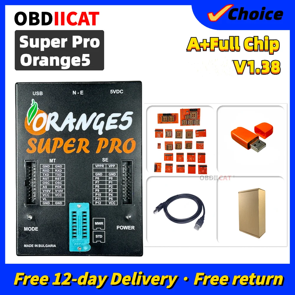 

A+ Full Activation Orange5 Orange 5 Super Pro V1.36 V1.38 Professional Programming Tool With Full Adapter OBD2 Auto Programmer