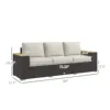 Outsunny 3-Seater Outdoor Sofa W/ 4" Thick Cushions, Outdoor Couch, Beige 3