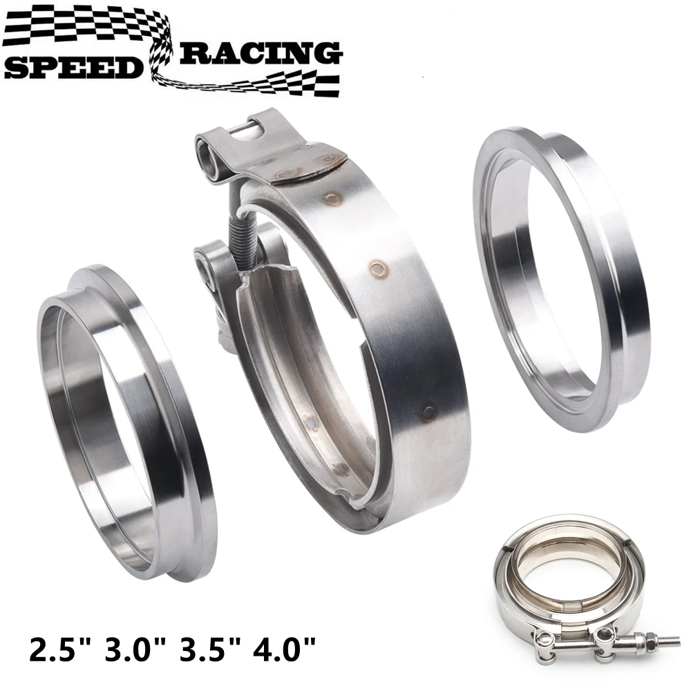 V-Band Clamp Male Female Flange Kit Turbo Downpipe Wastegate V-Band Turbo Exhaust Pipes Car Accessories TP-1011A stainless steel v band clamp exhaust pipe clamp