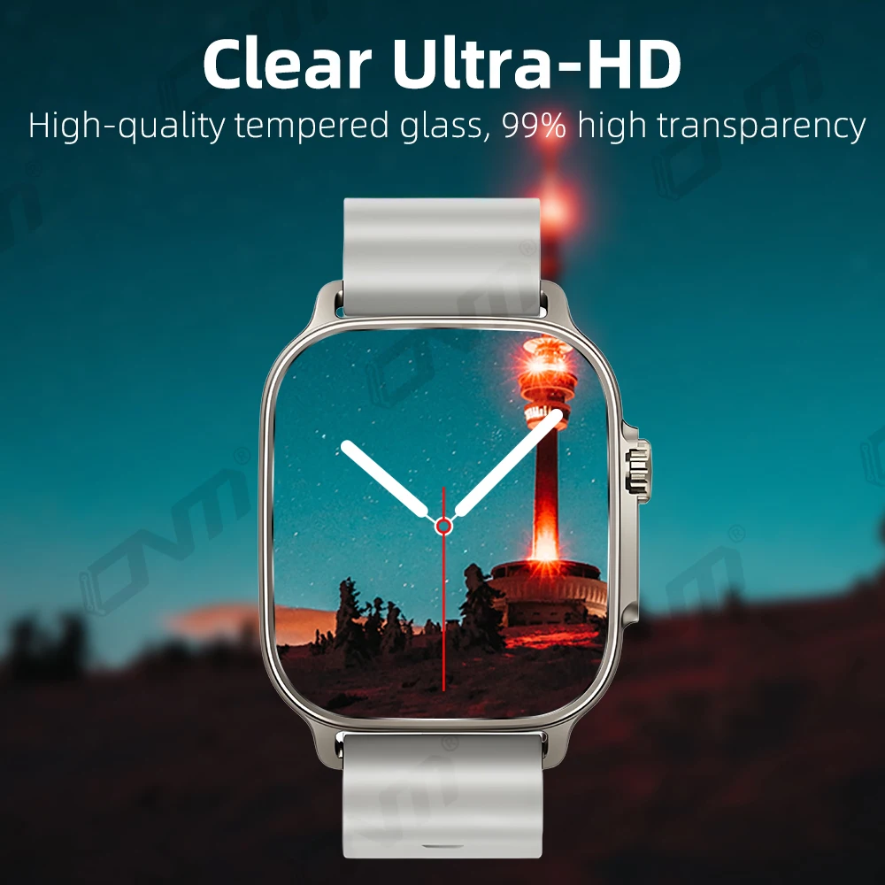Premium 9H Tempered Glass Screen Protector, Durable HD Anti-Scratch Film for Smartwatch Accessories