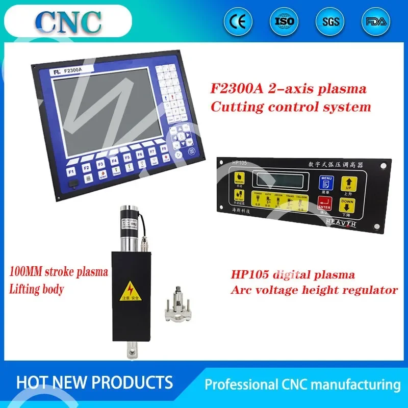 2-axis CNC plasma cutting motion control system kit cutting controller F2300A digital arc voltage height adjustment F1621 HP105 6