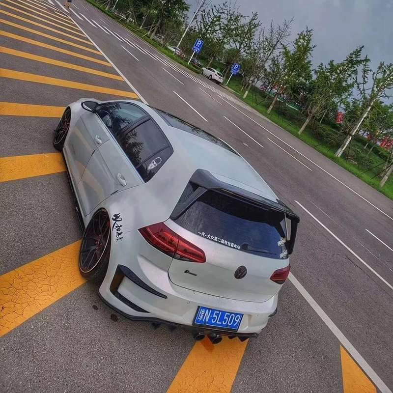

For Volkswagen GOLF MK7 MK7.5 Spoiler 2014-2018 R-LINE spoiler High Quality ABS Material Car Rear Wing Primer Color Rear Spoiler