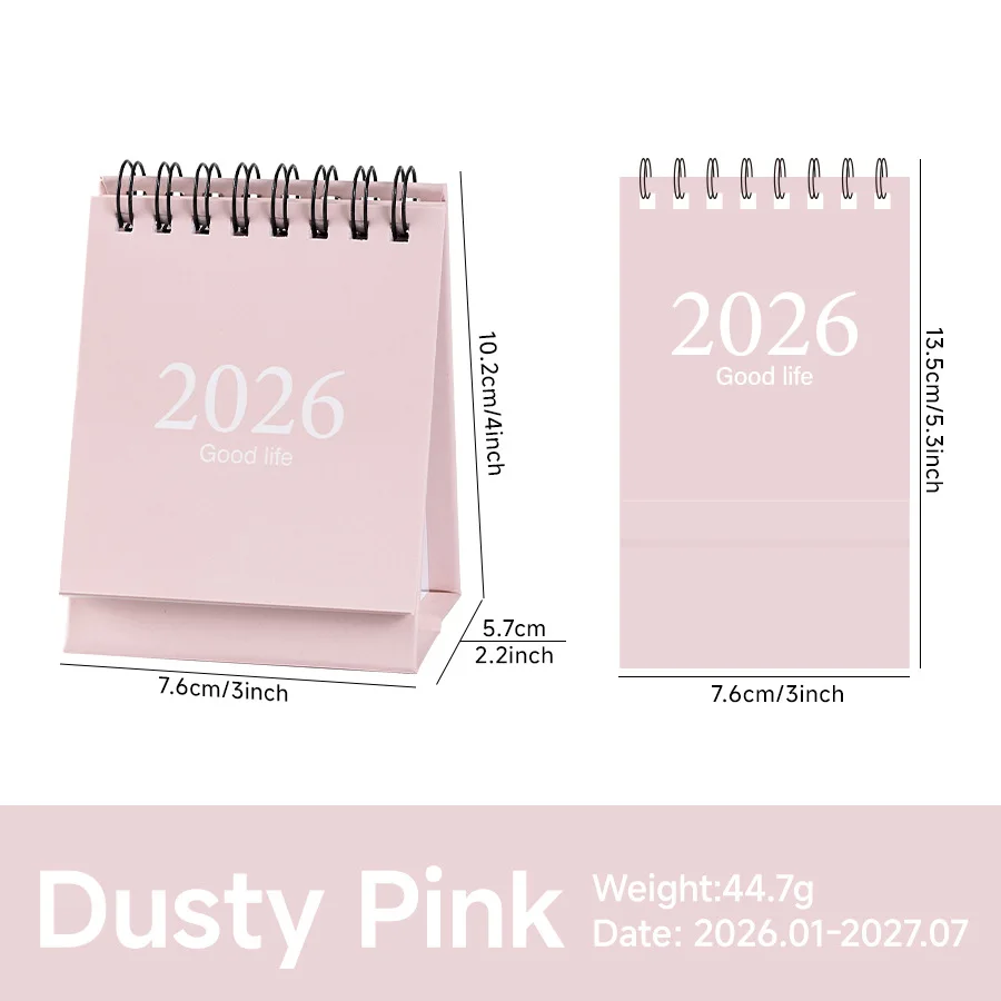 19-Month Aesthetic Paper Calendar for Daily Scheduling (Jan 2026 - July 2027)