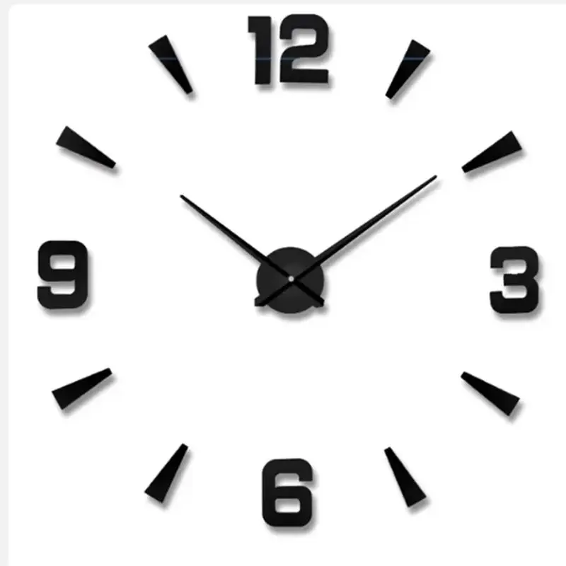 Oversized Mirror Wall Clock for Living Room, Creative Art Clock, Home DIY Personality Fashion, Simple Mirror, 1m
