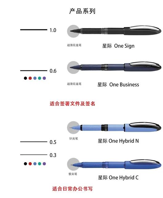Stylo Schneider One Hybrid C Lot De 10 Stylos Roller à Encre Liquide Non Retractable 0 5 Mm Rouge