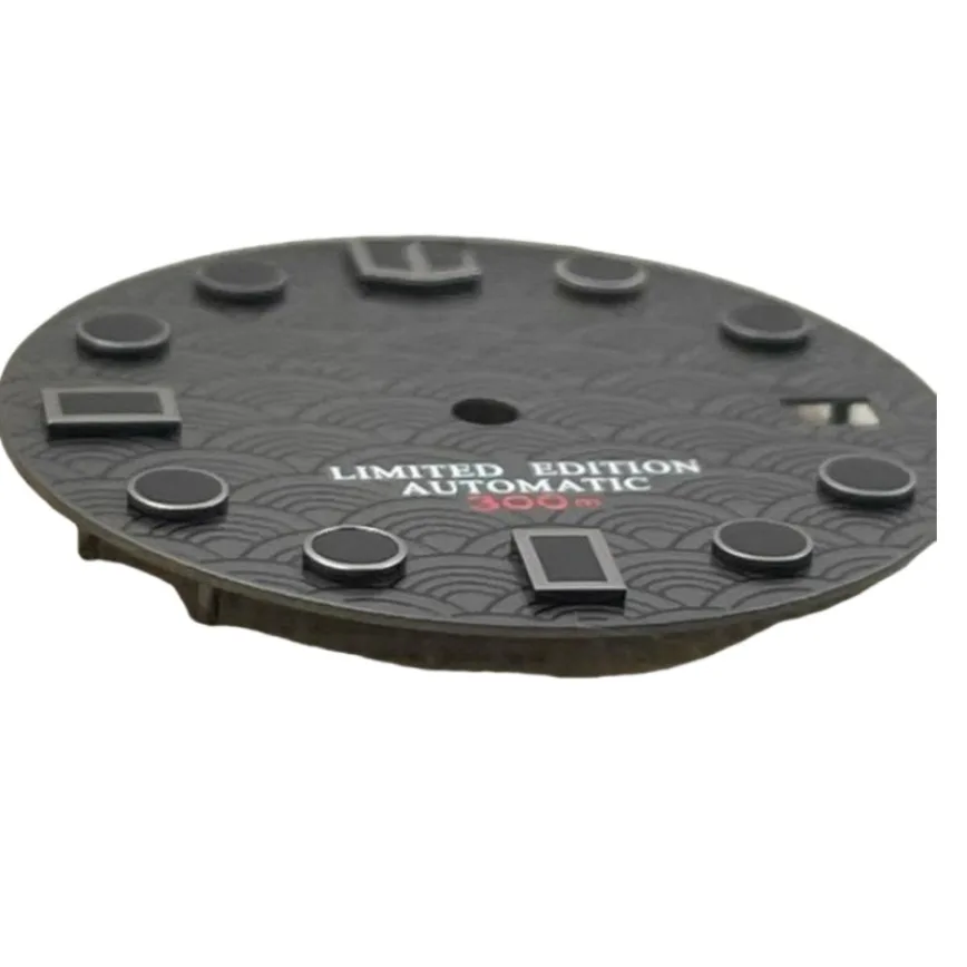 Fishscale Dial 28.5mm Black No Luminous Dial Suitable for NH35/NH36/4R35/4R36 Movement Watch Parts Nh35 Dial