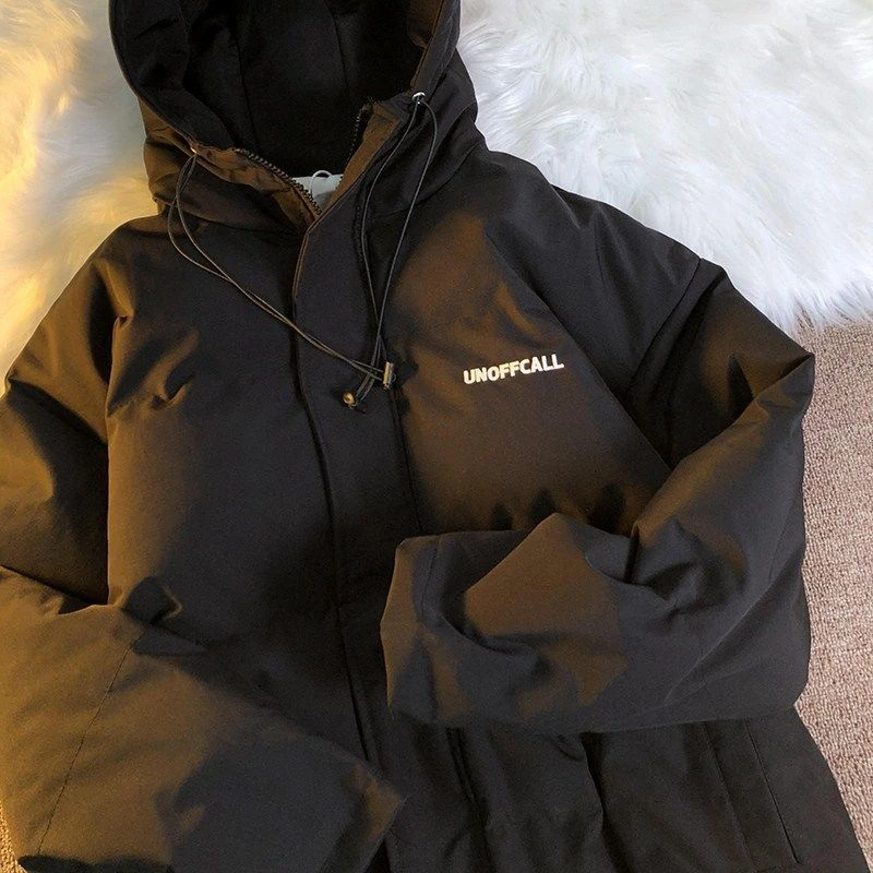 2022 New Women Winter Down Jacket Fashion Long Sleeve Cotton-Padded Tops Coat Solid Loose Casual Outdoor Snow Parka Lady Outwear