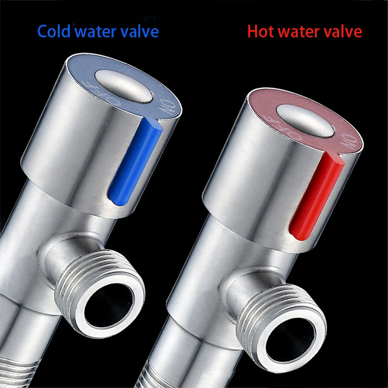 Angle valve triangle valve faucet valve Angle Valve 1/2 Inlet 3/8 Outlet Angle Stop Valve Control Water Shut Off for Water Pipes Faucet Toilet