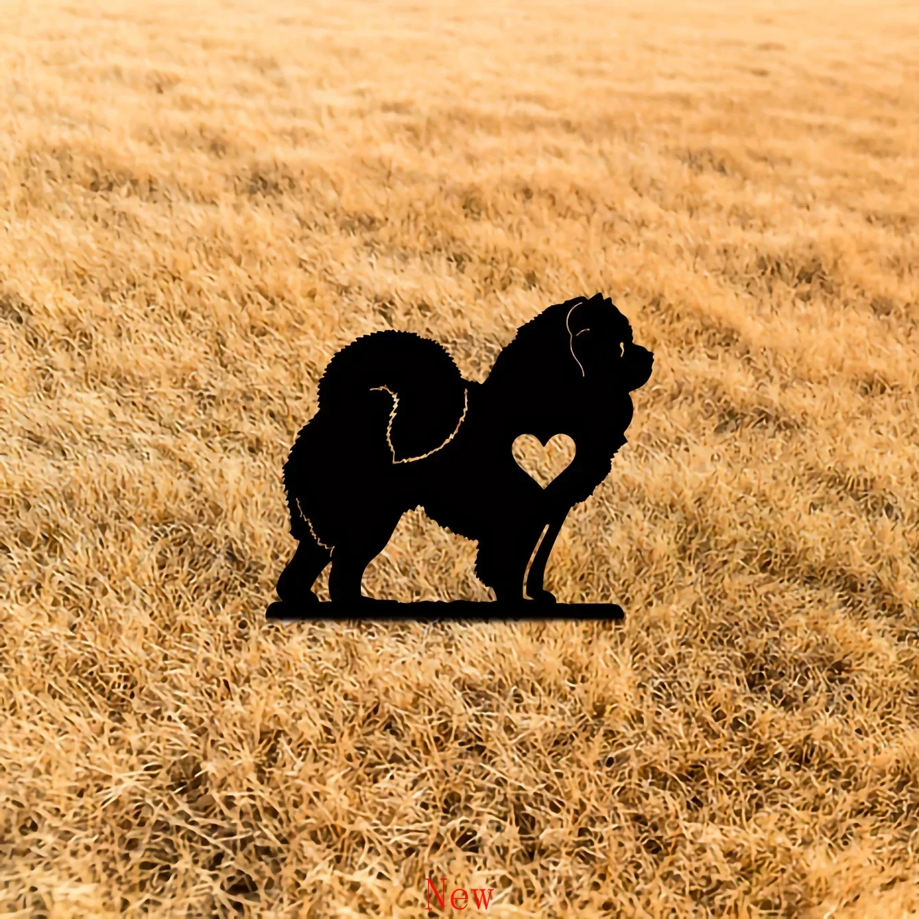 

Promotion Cute Dog Garden Stake Iron Art Silhouette Metal Yard Sign Courtyard Art Garden Outdoor Decoration Creative Pet Commemo