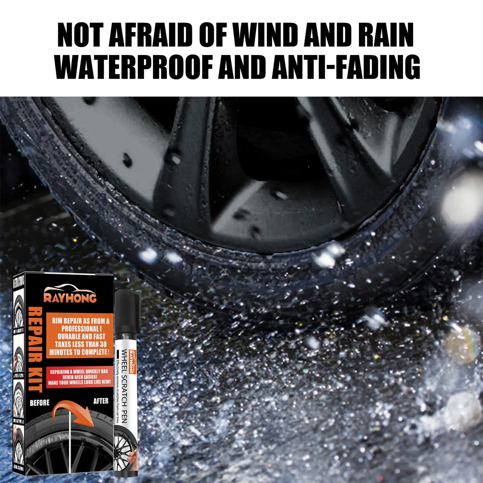 Car DIY Alloy Wheel Repair Adhesive Kit Silver Paint Fix Tool for Car Auto Rim Dent Scratch Care wheel scratch repair kit