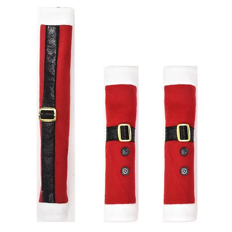 

3Pcs Refrigerator Handles Cover Set Adorable Christmas Kitchen Appliance Handle Covers Fridge Oven Handle Door Knob Protector