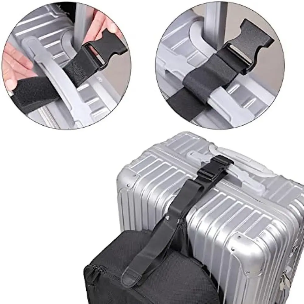 Bansga da viaggio cinghie bagagli imballaggio cintura valigia cinghie regolabile sicurezza, 2-pack(Green
