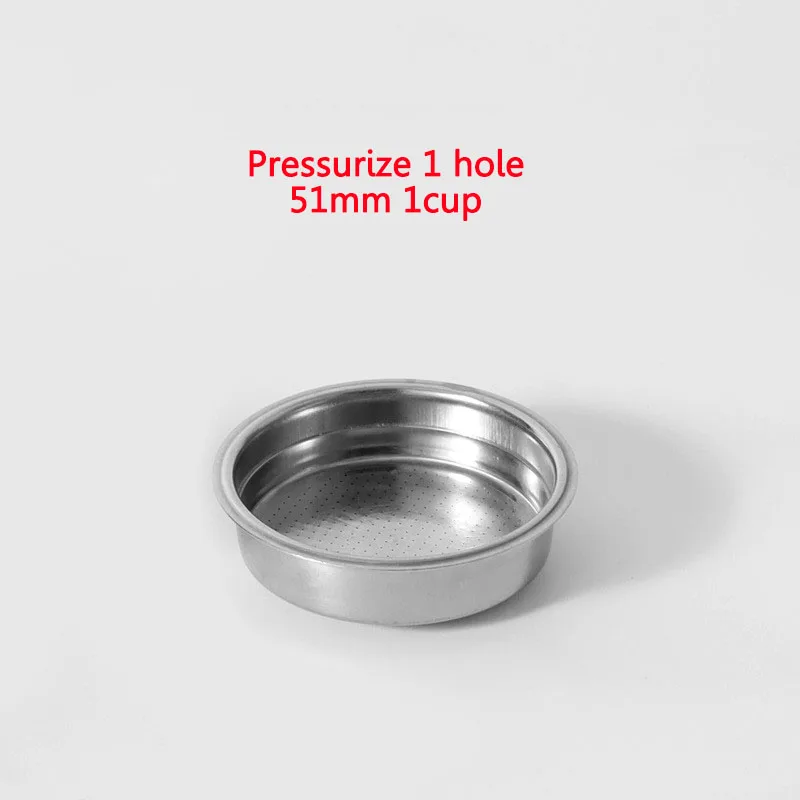 Pressurized Single/Double Cup Coffee Filter Basket for Espresso Portafilters (51mm/58mm)