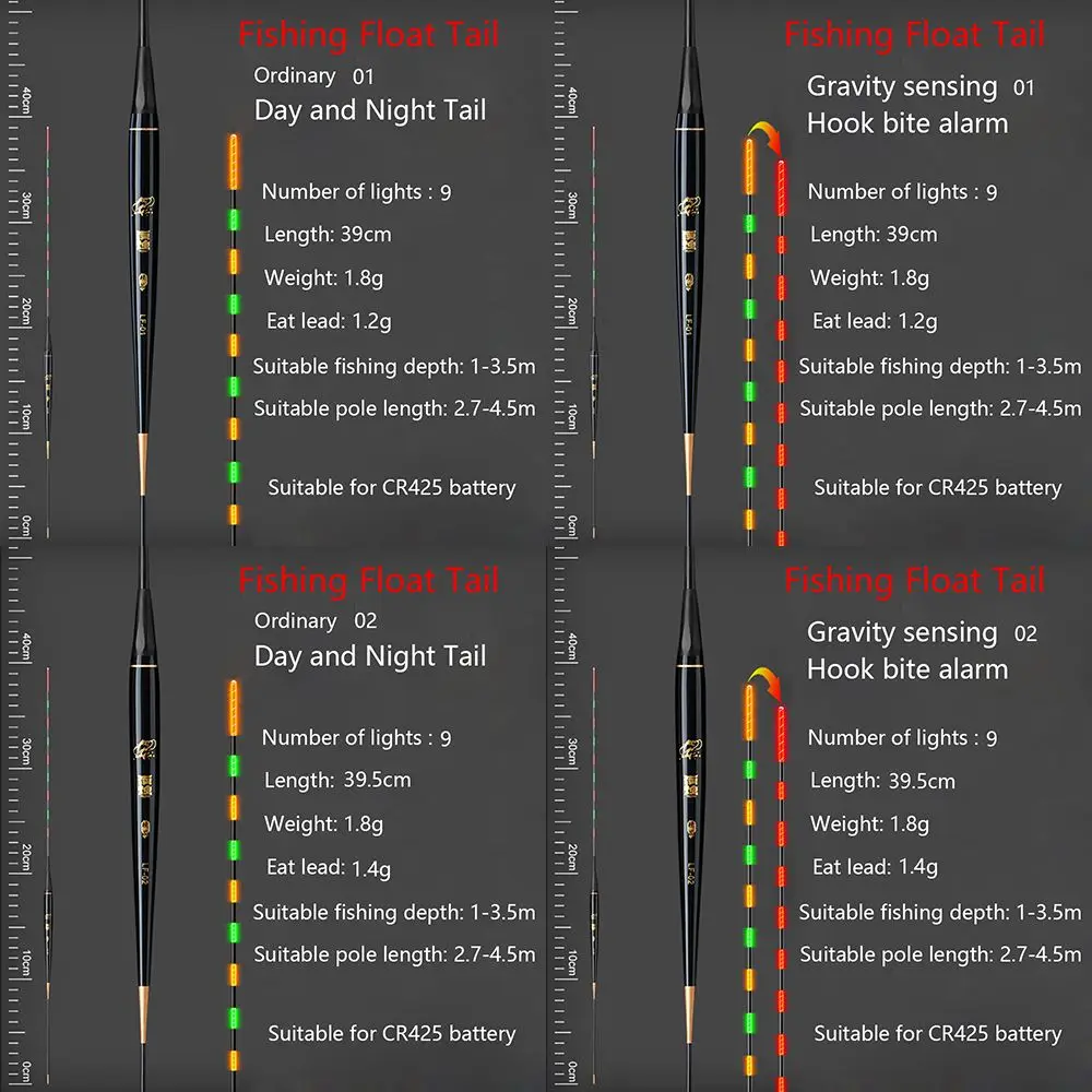 Buoy Strike Light Color Change Slip Drift Tube Smart Float Top Electronic Float tail Electronic Floats Buoy Bite Alarm