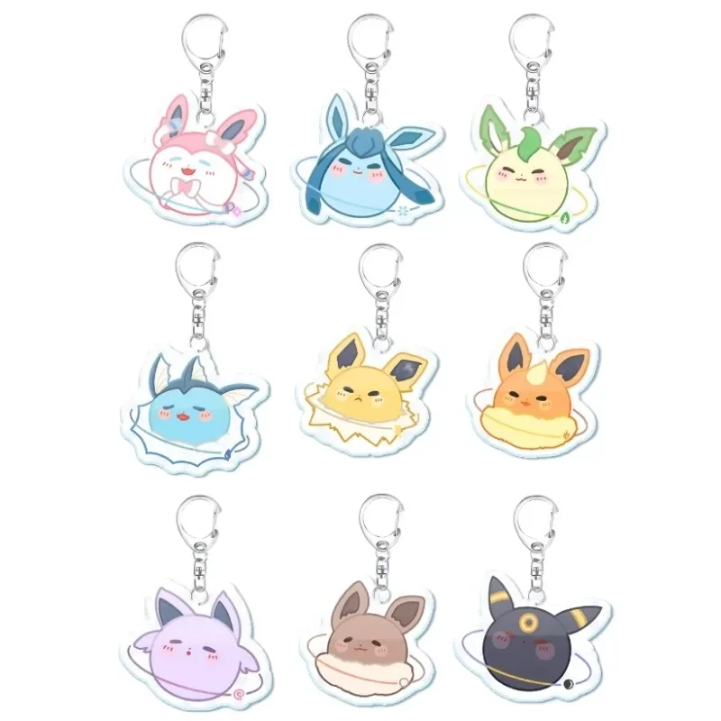 

Pokémon Eevee Sylveon Umbreon Animation Characters Cartoon Kawaii Acrylic Keychain Pendant Anime Classics Game Collection Toy