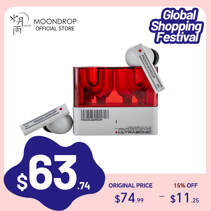 MOONDROP Ultrasonic Hybrid Drivers TWS earphone ANC LDAC Bluetooth 5.3 headset 13mm Dynamic Driver
