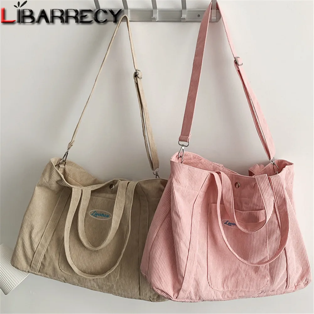 

Новинка 2023, женская сумка, простые сумки на плечо, модные сумки на молнии, вельветовые вместительные сумки-тоут через плечо для женщин