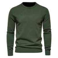 2023 New Winter Thickness Pullover Men O-neck Solid Color Long Sleeve Warm Slim Sweaters Men Men's Sweater Pull Male Clothing 2
