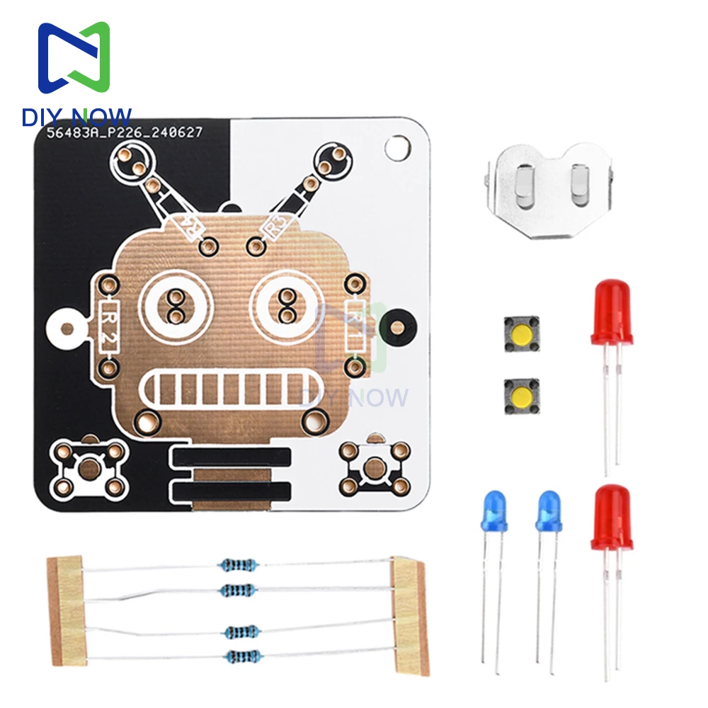 Robot elettronico fai-da-te Elettronica LED Principiante Apprendimento Saldatura Divertimento Kit fai-da-te Modulo tubo luminescente a LED - immagine 3
