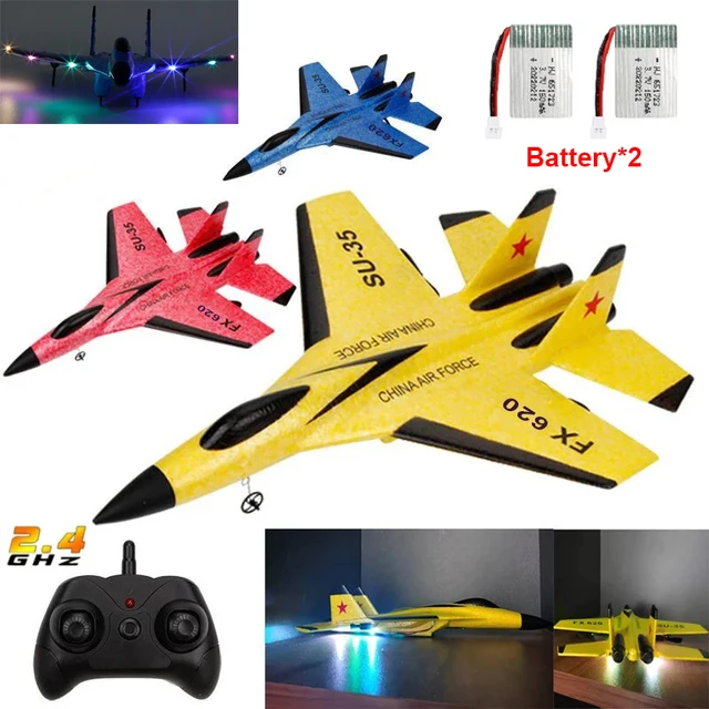 SU-35 MIG350 RC Airplanes Remote Control Glider Fighter Hobby 2.4G RC Plane Drones Foam Aircraft Toys for Boy Kids Children Gift 1